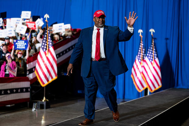 Mark Robinson, lieutenant governor of North Carolina, arrives during for a rally with former President Donald Trump in Greensboro, North Carolina, on Saturday, March 2, 2024.  