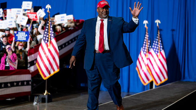 Mark Robinson, lieutenant governor of North Carolina, arrives during a "Get Out The Vote" rally with former US President Donald Trump in Greensboro, North Carolina, US, on Saturday, March 2, 2024. 