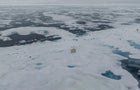 Melting ice in the Arctic sea 