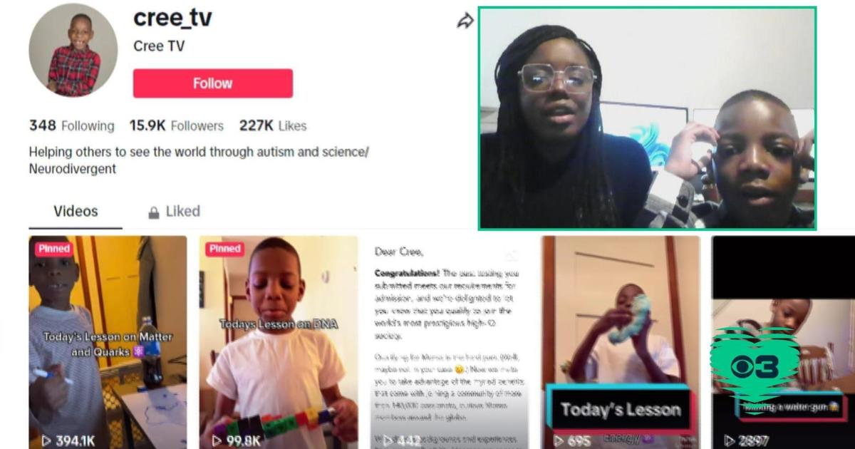 7-åriga Philadelphia Mensa-medlemmen Cree Carroll inspirerar med vetenskap på TikTok