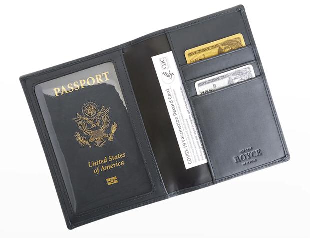 Royce New York Leather RFID Blocking Passport Wallet 