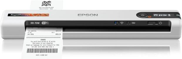 Epson RapidReceipt RR-70W Wireless Mobile Receipt and Color Document Scanner 
