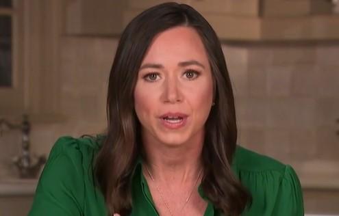 Sen. Katie Britt of Alabama delivers the Republican response to President Biden's State of the Union response on the night of March 7, 2024.