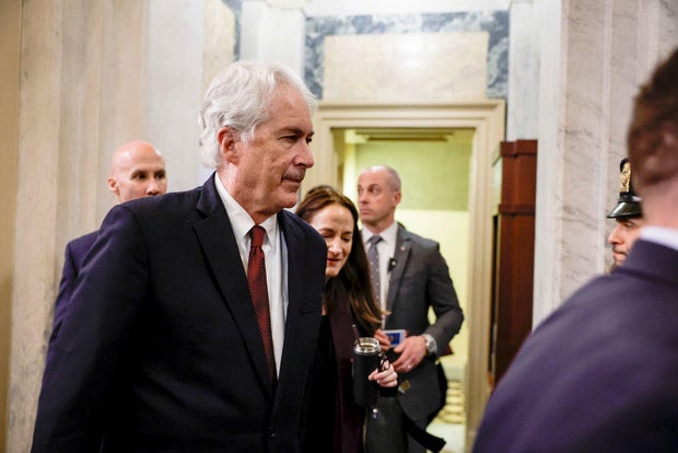 CIA Director William Burns depart from the U.S. Capitol on Jan. 30, 2024.