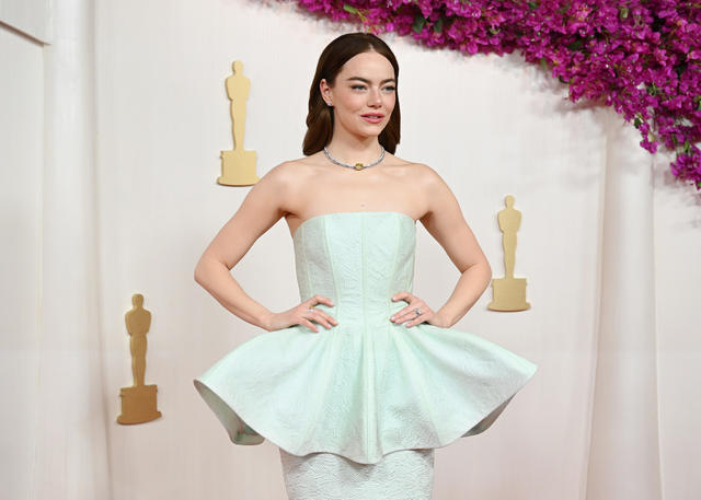 Oscars 2024 red carpet fashion and key moments from Academy Awards arrivals  - CBS News