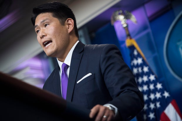 Robert Hur, speaks in the Brady Press Briefing room of the White House in Washington, DC on Thursday, July 27, 2017.
