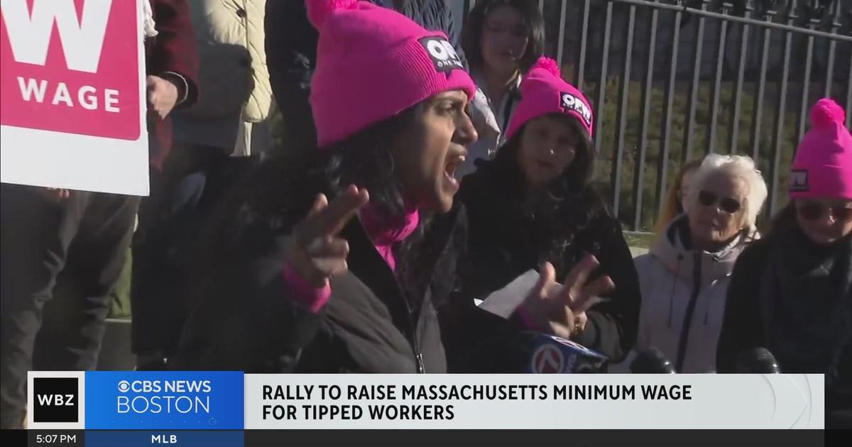 Boston rally calls to raise minimum wage for tipped workers CBS Boston