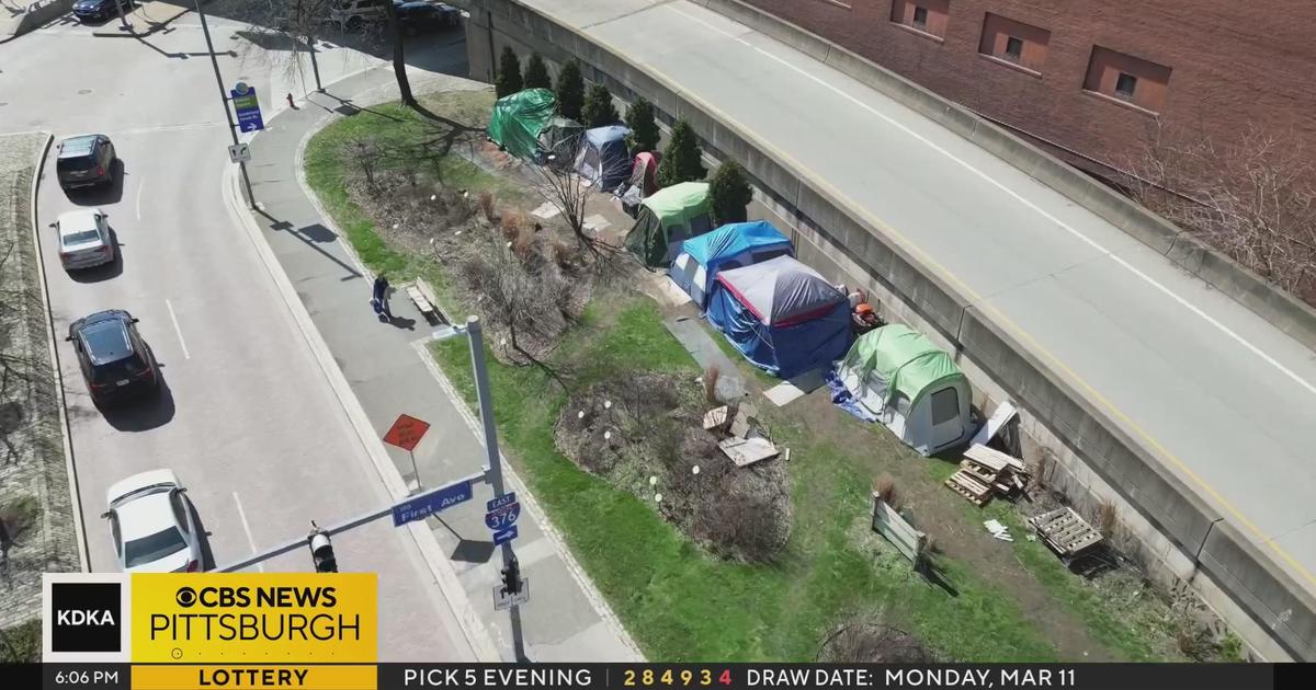 Homeless encampment on First Avenue to go, city says - CBS Pittsburgh