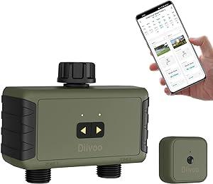 Diivoo Smart Water Timer for Garden Hose, Wireless Remote Control Irrigation System