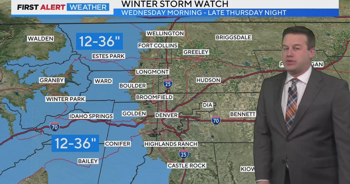 Winter Storm Watch for the foothills and mountains - CBS Colorado