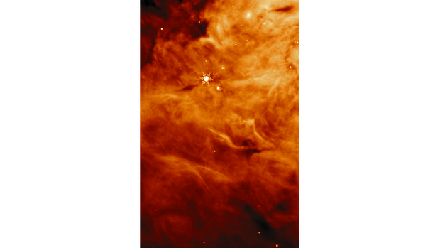 Webb image shows a region near the IRAS 23385 protostar