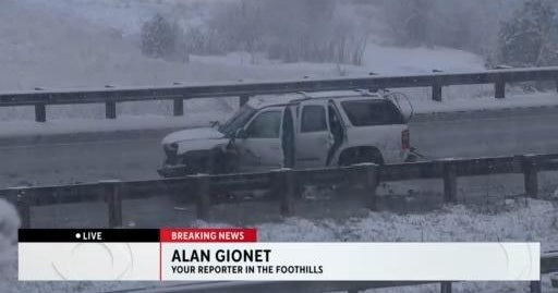 Roads becoming slick in Evergreen with crashes reported - CBS Colorado