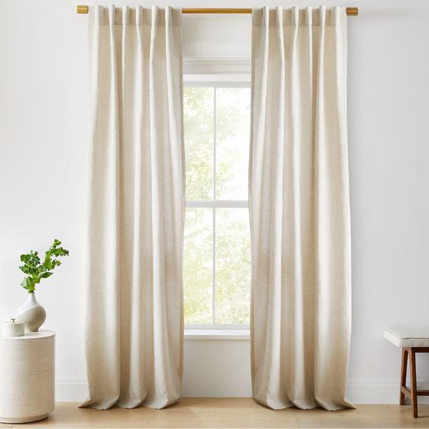 West Elm European Flax Linen Curtain 