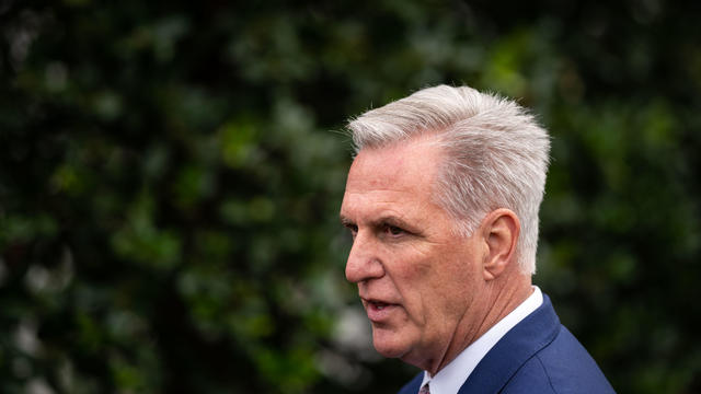 Rep. Kevin McCarthy appears outside of the White House on Nov. 29, 2022. 