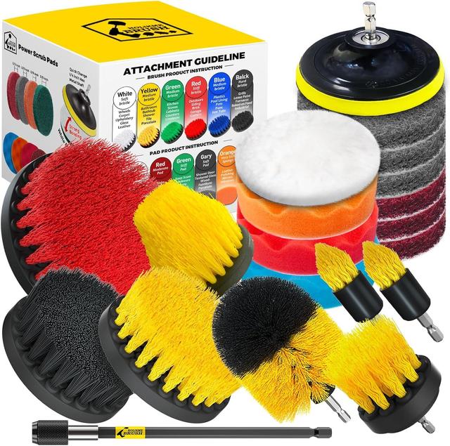 Cleaning Drill Brushes and Scrub Pads Drill Attachments - RotoScrub