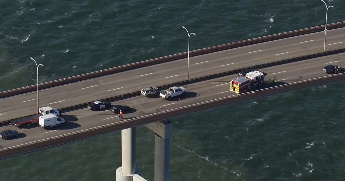 Injury accident snarls traffic on eastbound San Mateo Bridge