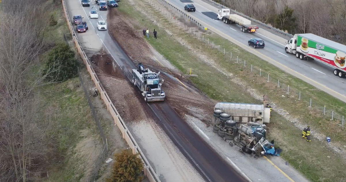 Manure coats I-78 in Pennsylvania after rollover truck crash – CBS Philly