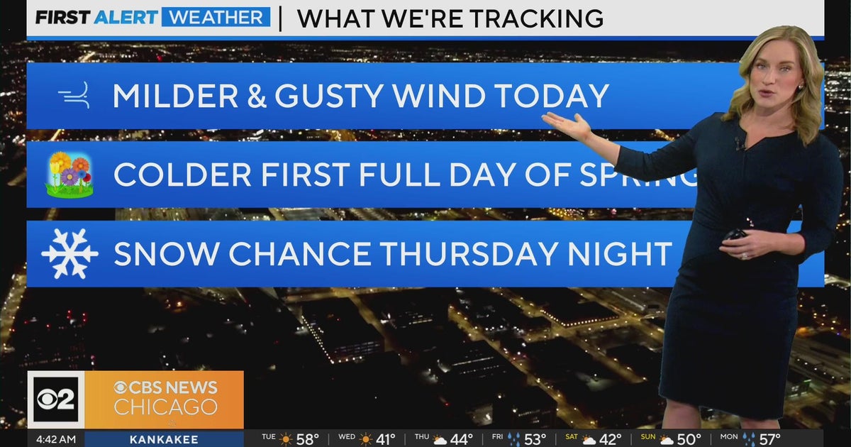 Milder, windy day ahead in Chicago - CBS Chicago