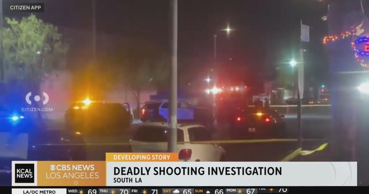 Shooter at large after man fatally shot in South LA - CBS Los Angeles