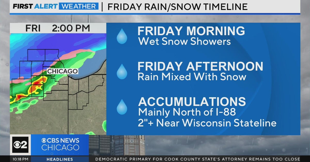 Snow coming Friday -- how much should the Chicago area expect? - CBS ...