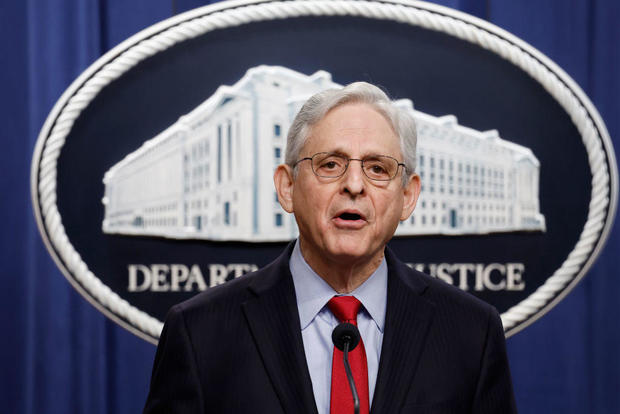 Attorney General Merrick Garland speaks during a news conference at the Department of Justice on March 21, 2024. 