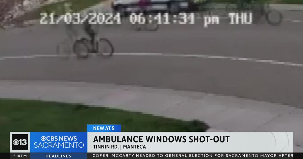Manteca police searching for suspect who shot out ambulance windows