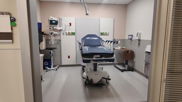 An emergency exam room inside the new Valley Hospital location in Paramus. 