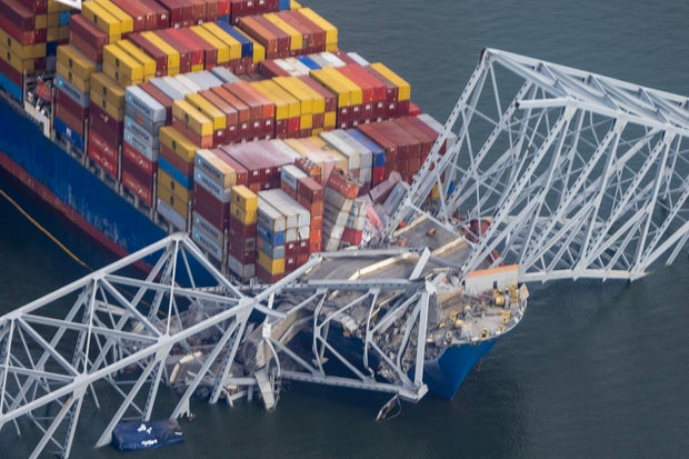 Baltimore's Francis Scott Key Bridge Collapses After Being Struck By Cargo Ship