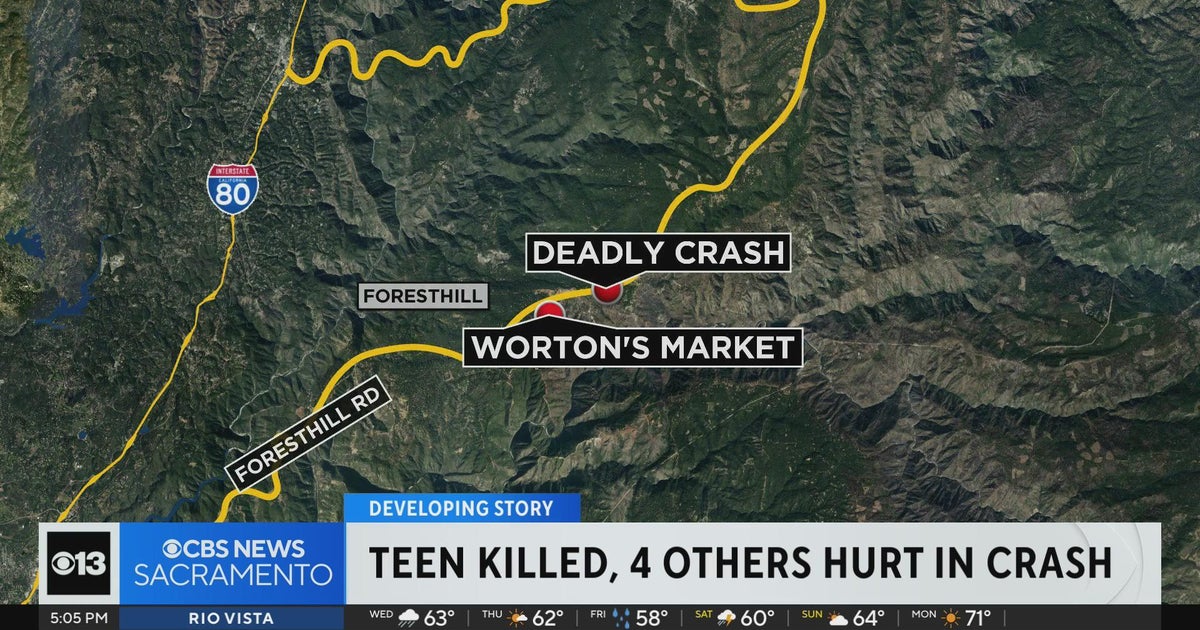 Teen killed, 4 injured in Placer County crash