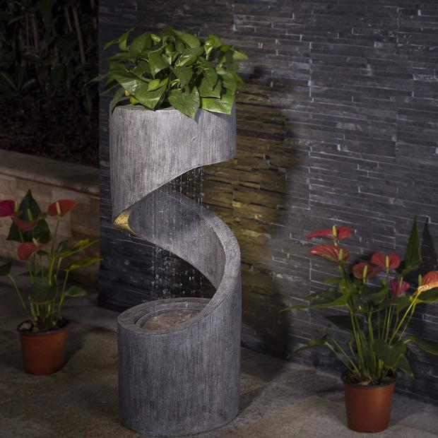 Glitzhome Decorative Tiered Outdoor Water Fountain 