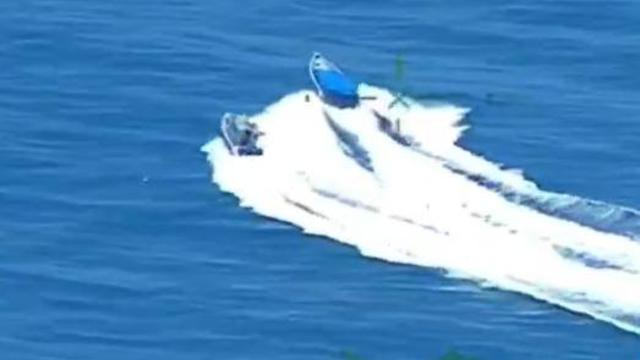  
High-speed chase ends with massive cocaine bust in the Caribbean 
Officials released dramatic video of the chase, during which the crew allegedly 