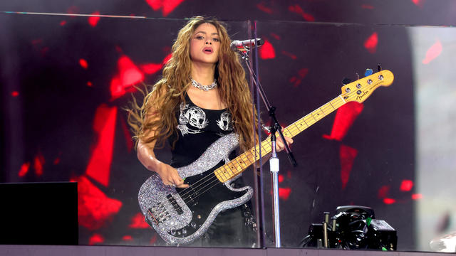 Shakira performs live at TSX In Times Square on March 26, 2024 in New York City. 