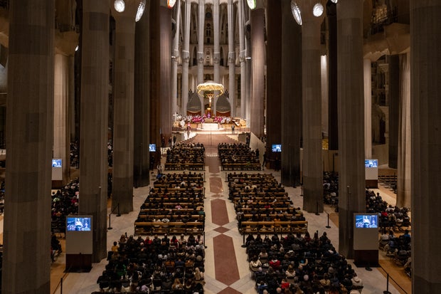Sagrada Familia Hosts A Mass For Peace