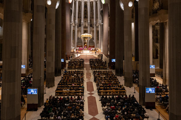 Sagrada Familia Hosts A Mass For Peace 