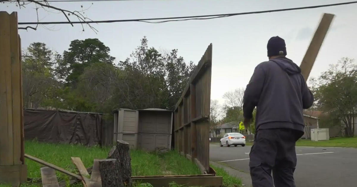 Driver doing donuts crashes through Sacramento homeowner's fence