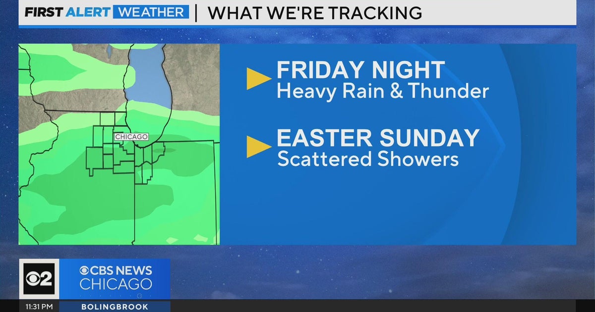 Heavy rain, thunder coming Friday night - CBS Chicago