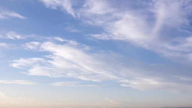 Horizontal web banner of a nice blue sky with white clouds,Spain 