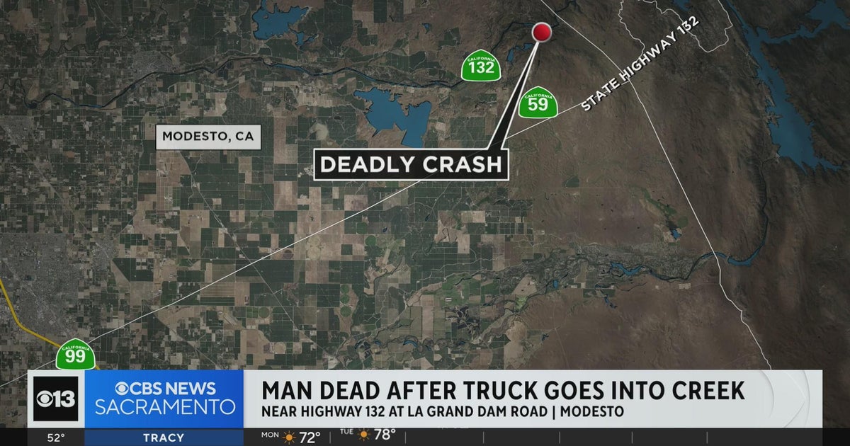 Man dies after crashing into creek near Modesto