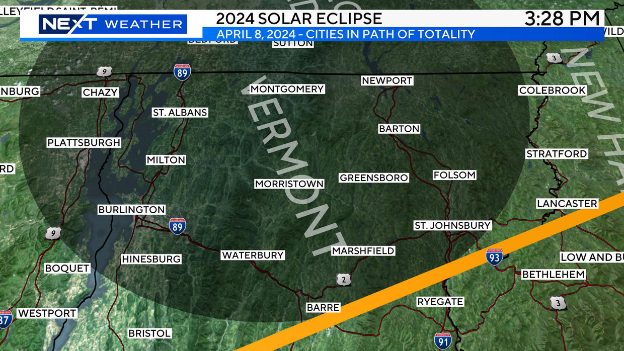Maps show when and where Vermont's best solar eclipse views will be