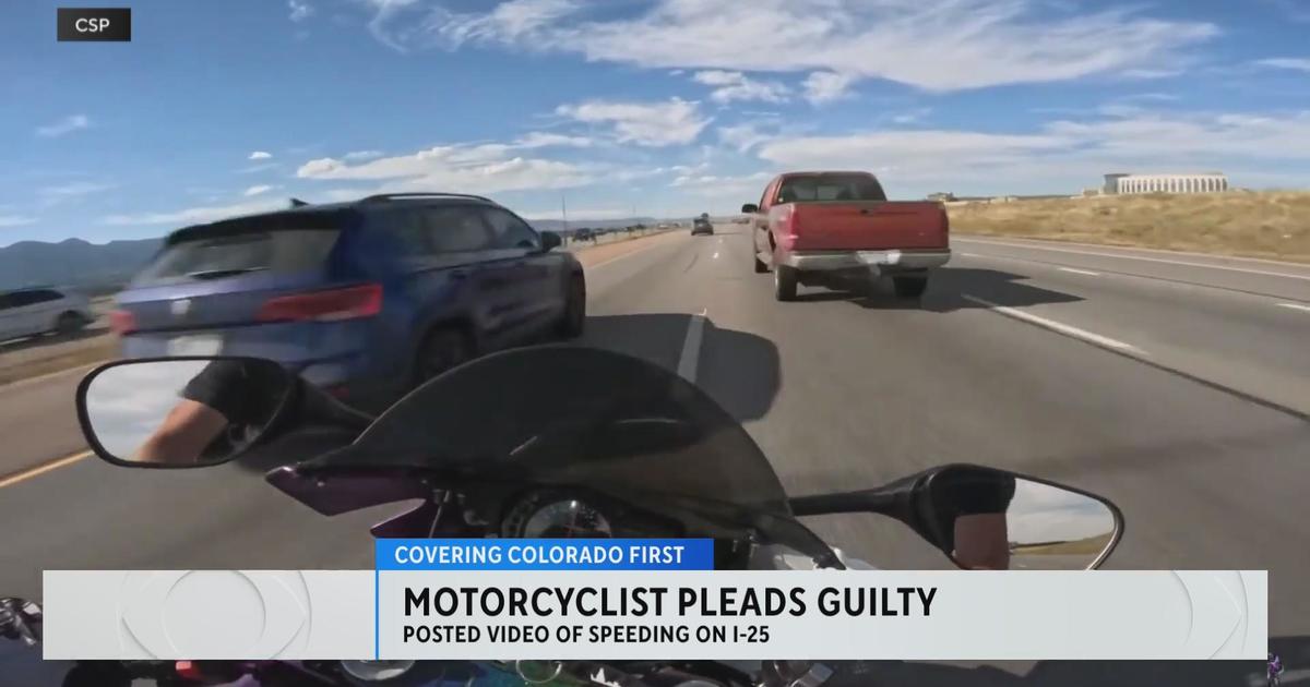 Motorcyclist pleads guilty after video goes viral showing speeds up to 125 mph along I-25