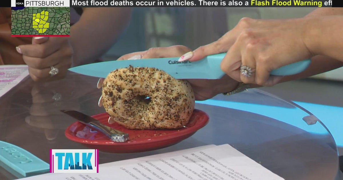 A bagel cut in thirds CBS Pittsburgh