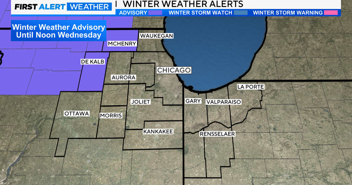Winter Weather Advisory goes into effect for areas near Chicago - CBS ...