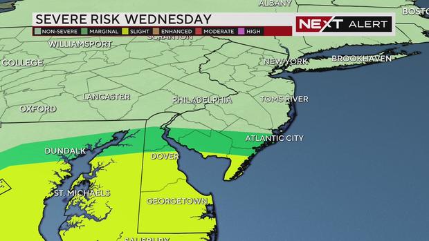 Severe weather risk for Wednesday, April 3, 2024 