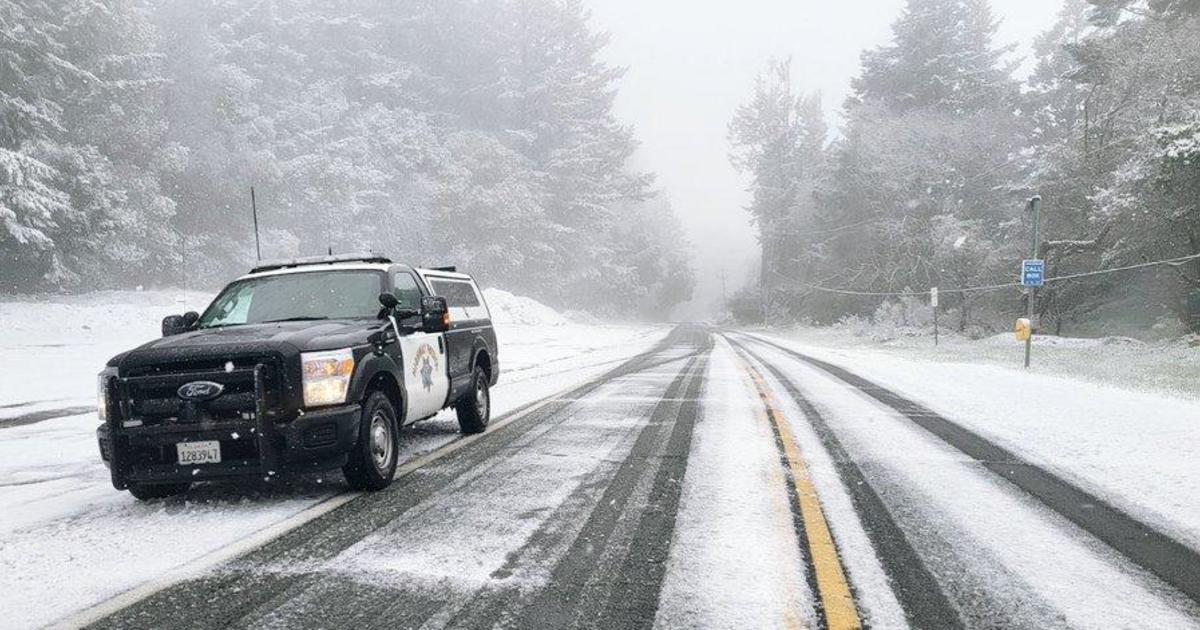 Snow dusting various Bay Area locations; hail accompanies thunderstorms