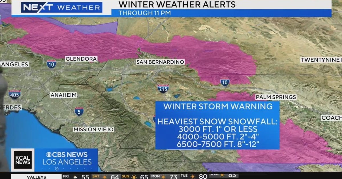 Storm brings winter weather to SoCal - CBS Los Angeles