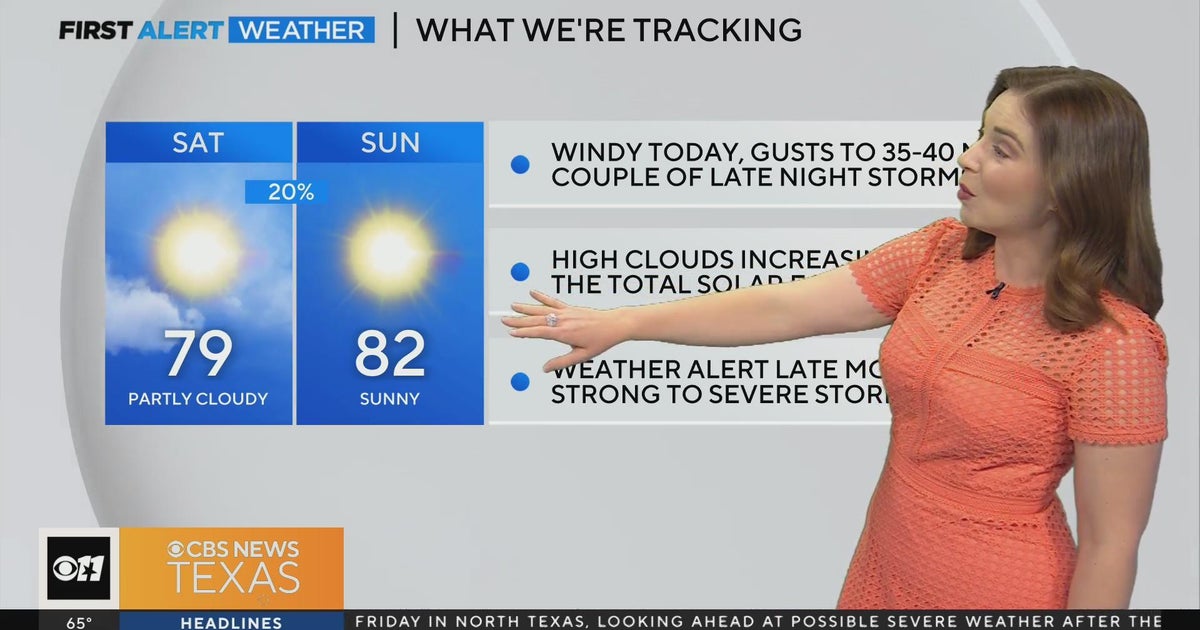 Warm, windy, pleasant weekend for North Texas - CBS Texas
