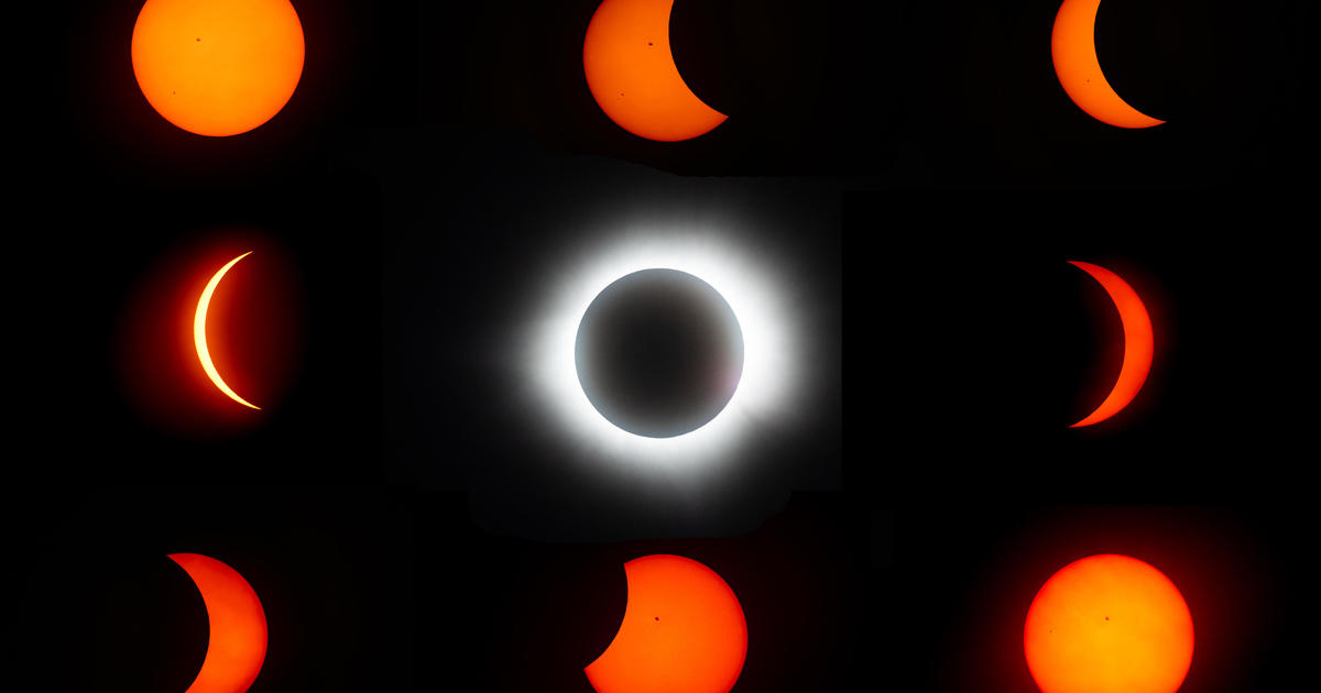 Снимки от пълно слънчево затъмнение показват страхопочитание, докато луната покрива слънцето
