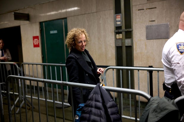 Susan Necheles arrives at Manhattan Criminal Court in New York on Monday, March 25, 2024.