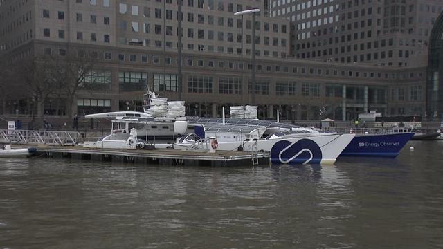 The Energy Observer docked in New York City 