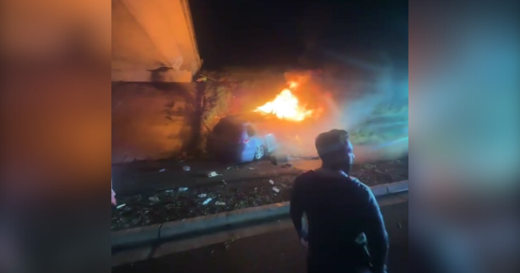 4 dead, including infant, 3 hospitalized after fiery crash in Manteca